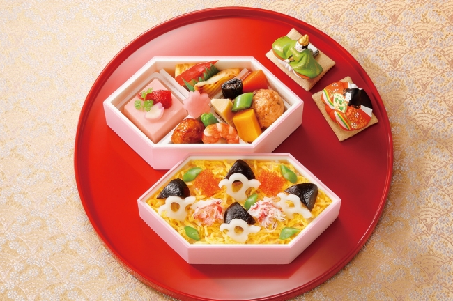 ＜なだ万厨房＞ひなまつり弁当「ぼんぼり」　１折税込2,268円　販売日：3月1日～3日