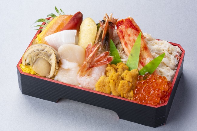 たらばがにとぼたん海老の海鮮11種盛り込み弁当（1折）【各日限定数50】税込3,510円