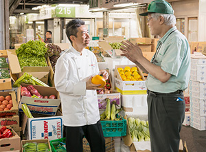 西洋料理長 宇井と“目利きのプロ”長尾氏