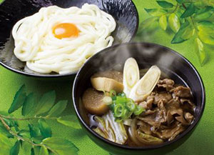 (1)かま玉風すき焼きつけ麺そば・うどん