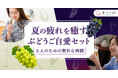 大人の夏の疲れを癒す「ぶどうご自愛セット」を数量限定で販売開始。爽やかな香りと甘みの「シャインマスカット」や濃厚ピオーネを使った「クラフトビール」など、夏の終わりにぴったりな逸品を産地直送でお届け。