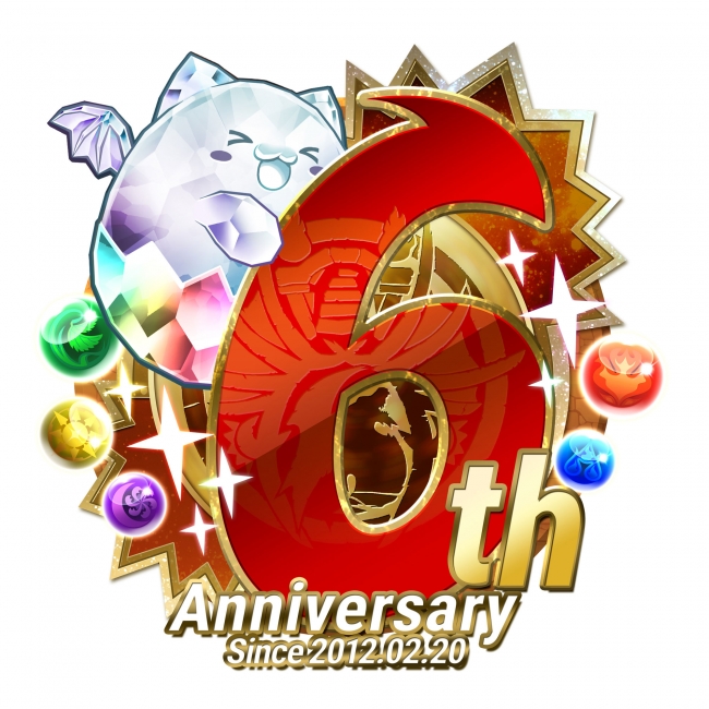 『パズル＆ドラゴンズ』6周年記念ロゴ