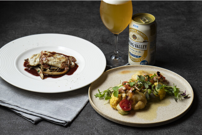 左・淡路島産鱧のグリル いろいろなきのこと赤ワインソース 1,200円 右・淡路島産鱧のフリット 特製ラヴィゴットソース 1,200円 左・淡路島産鱧のグリル いろいろなきのこと赤ワインソース 1,200円 右・淡路島産鱧のフリット 特製ラヴィゴットソース 1,200円