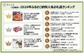 【さとふるニュースレター】<近畿版>2024年ふるさと納税人気お礼品ランキング(確定) 有田市では6年連続1位の国産うなぎのほか、みかんジュースも人気