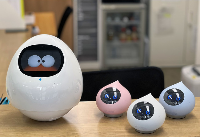 ▲ロボット療育に用いられるコミュニケーションロボット「Tapia（タピア）」（左）と「Romi」（右）。