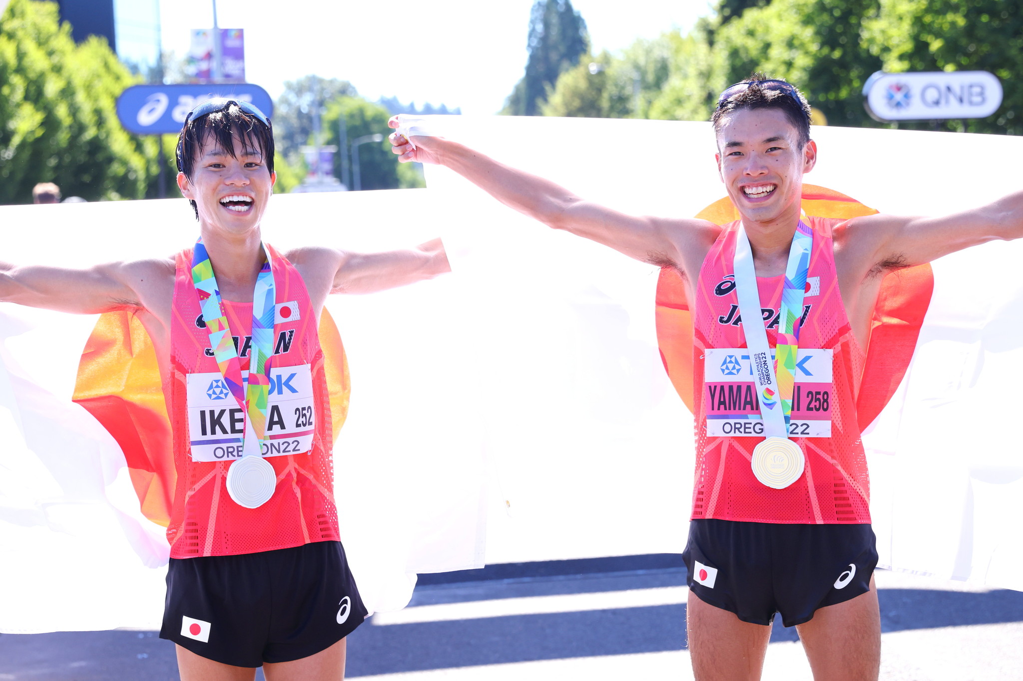 【世界陸上】男子20km競歩・山西利和が日本人初の2連覇、池田は東京オリンピックに続いて銀メダル獲得！｜公益財団法人日本陸上競技連盟のプレスリリース