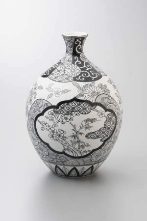 JAPANシリーズ 桂型花瓶　木甲桐紋