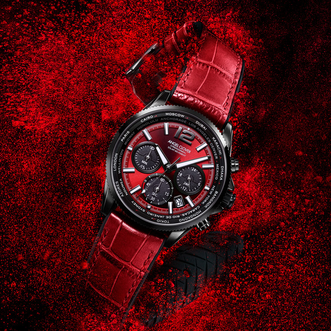 腕時計ブランド『ANGEL CLOVER（エンジェルクローバー）』から、「鮮烈な赤」の差し色が炸裂する「MONDO  SOLAR」が9月17日(金)に発売！｜株式会社ウエニ貿易のプレスリリース