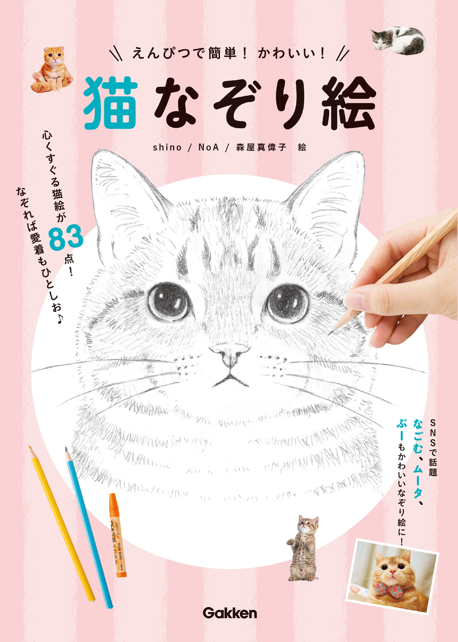 なぞるだけでかわいい猫が描ける！『えんぴつで簡単！かわいい！猫