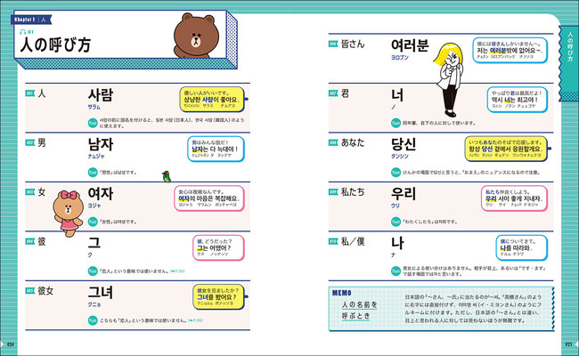 ▲キャラいっぱいの紙面。右のふきだしは、黄色が自分、ピンクが女性、水色が男性のフレーズです。