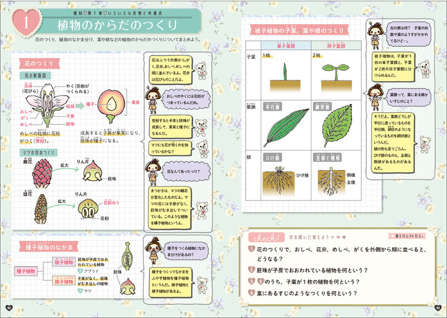 ▲理科の学習ページ。たっぷりのイラストと会話形式の解説で構成されているので、無理なくさくさく読み進められる。