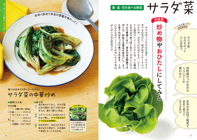 ▲サラダ以外だと、つけ合わせ、お弁当の仕切りなど、脇役のイメージが強いサラダ菜ですが、実は主役にもなれる高いポテンシャルを秘めています ▲サラダ以外だと、つけ合わせ、お弁当の仕切りなど、脇役のイメージが強いサラダ菜ですが、実は主役にもなれる高いポテンシャルを秘めています