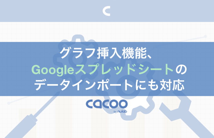 Cacooグラフ挿入機能 Googleスプレッドシートのデータインポートにも対応 株 ヌーラボのプレスリリース