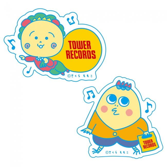 コジコジ × TOWER RECORDS ステッカー2枚セット
