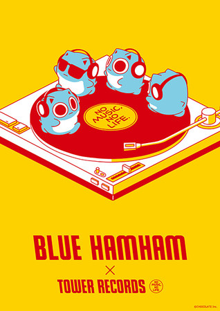『BLUE HAMHAM × TOWER RECORDSコラボグッズ』メインヴィジュアル