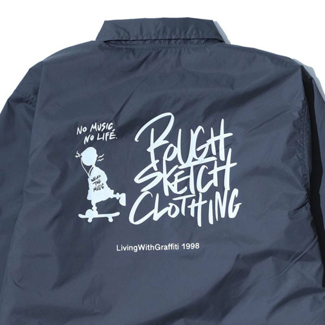 RSC × WTM Nylon Coach Jacket Gray（BACK PRINT）