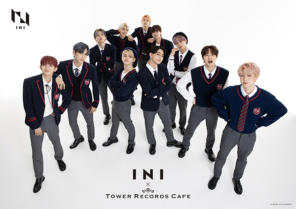 「INI × TOWER RECORDS CAFE」コラボ メインヴィジュアル