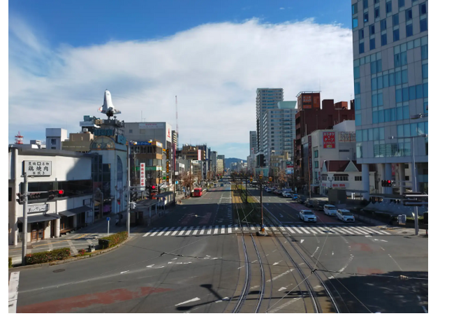 豊橋市駅前の様子