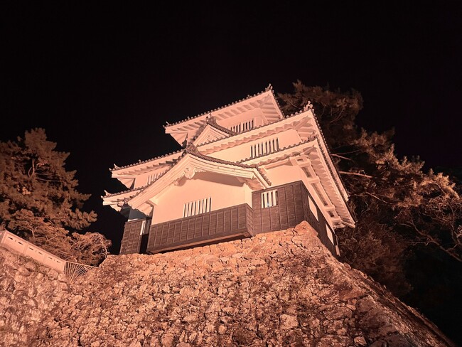ライトアップされた吉田城鉄櫓 ライトアップされた吉田城鉄櫓