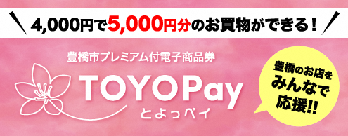 電子商品券TOYOPay（とよっペイ）でお得に買い物を｜豊橋市のプレス