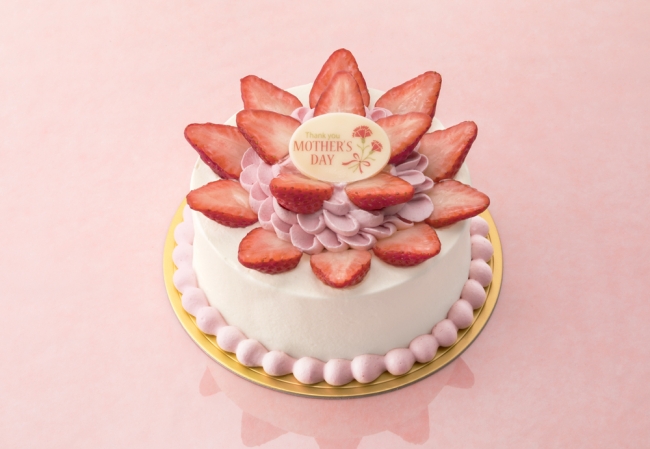 大輪の苺のカーネーション の母の日ケーキ 銀のぶどう から期間限定発売 株式会社グレープストーンのプレスリリース