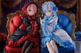 TVアニメ『Re:ゼロから始める異世界生活』より、ゴシックドレス姿で「レム」「ラム」がフィギュア化。あみあみにて予約受付中。