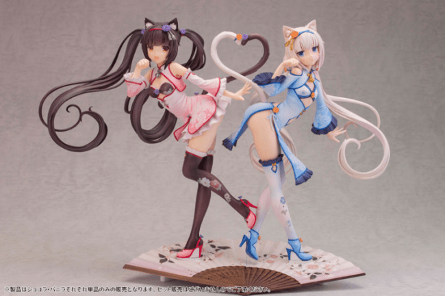 人気ゲーム ネコぱら より ショコラ バニラのフィギュアが あみあみ限定特典付きで予約受付中 大網株式会社のプレスリリース