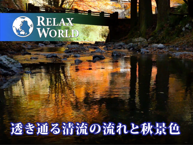 透き通る清流の流れと秋景色【RELAX WORLD】(C) CROIX HEALING