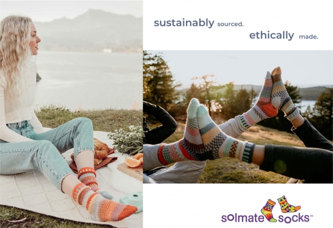 サスティナブルで環境に優しいリサイクル素材から生まれた「左右非対称」な靴下【ソルメイトソックス 】の日本公式オンラインストアがOPENしました！｜株式会社リヴィジョンのプレスリリース