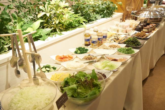 種類豊富な朝食バイキング