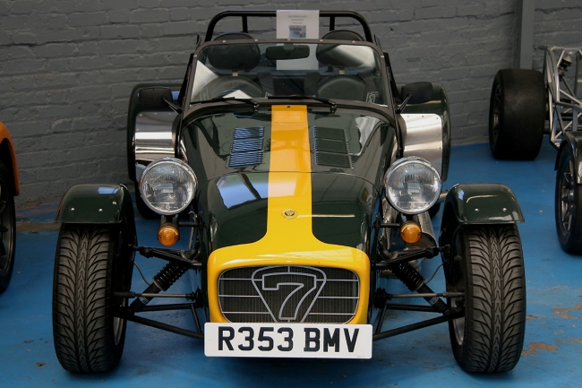 Caterham 7 at Caterhams showroom by Brian Snelson from Hockley, Essex, England