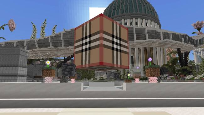 (C) Courtesy of Burberry and 2022 Mojang AB. (MINECRAFT and the MINECRAFT logo are trademarks of Microsoft Corporation)