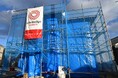 ライフデザイン・カバヤの建築現場用ブルーシートの水平リサイクルの取り組みにおいて、再生材使用率の向上を目指します