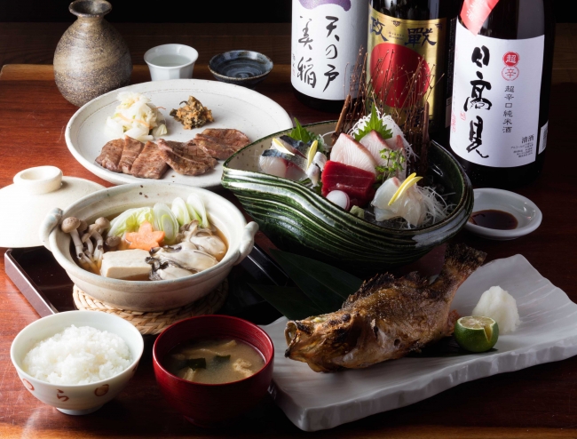 炊き立てご飯と旬の食材を使ったお料理イメージ