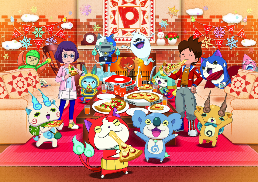 お好きなピザプラス0円で オリジナルの 陶磁器製プレート ピザカートン シール の3点がセットになった 妖怪ウォッチ スペシャルパック 数量限定発売 16年11月2日 水 株式会社フォーシーズのプレスリリース