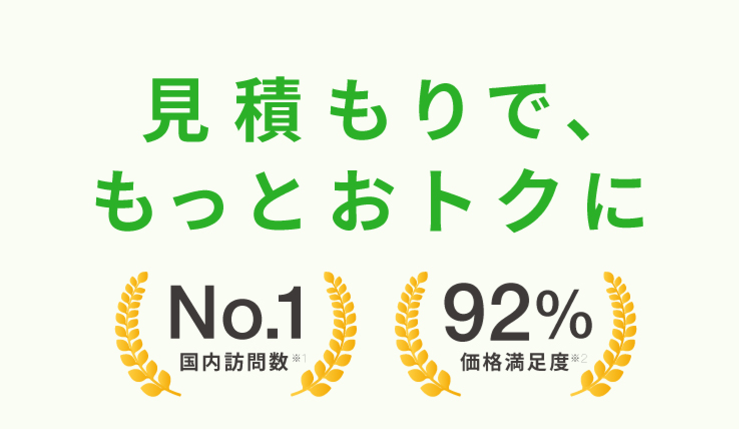 国内訪問数no 1 価格満足度92 のお客様評価を獲得 株式会社ミツモアのプレスリリース