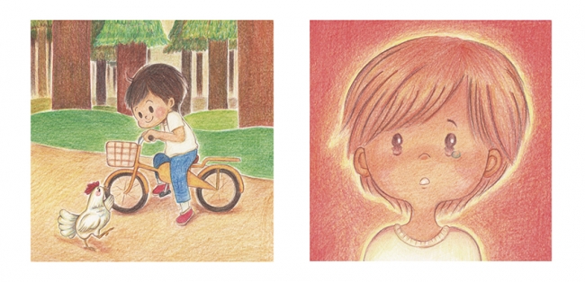 絵本「ミーの黄色い自転車」イメージ