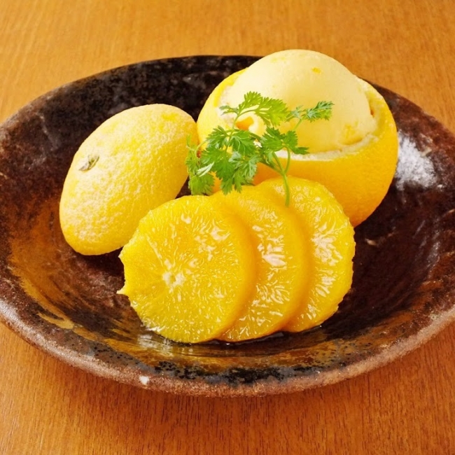 まるごとオレンジアイス(￥450)