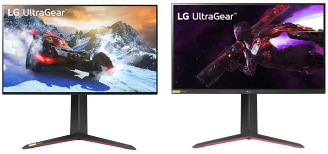 図1：LG UltraGear(TM)ゲーミングモニター「27GP950」（左）および「27GP850」（右）のイメージ（提供元：LG）