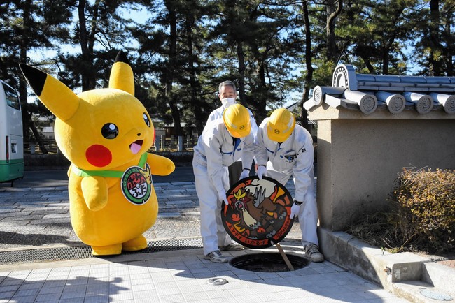 奈良県 斑鳩町にポケモンマンホール ポケふた 5枚が登場 株式会社ポケモンのプレスリリース