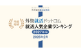 外資就活総合研究所、外資就活ドットコム利用学生対象の「2027年卒 就活人気企業ランキング(2026年2月)」を発表