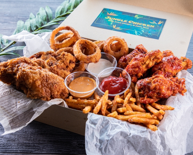 デリバリー限定 アメリカサイズのジャンクフード専門店 Jungle Chicken が大阪ミナミエリアに登場 株式会社 オペレーションファクトリーのプレスリリース