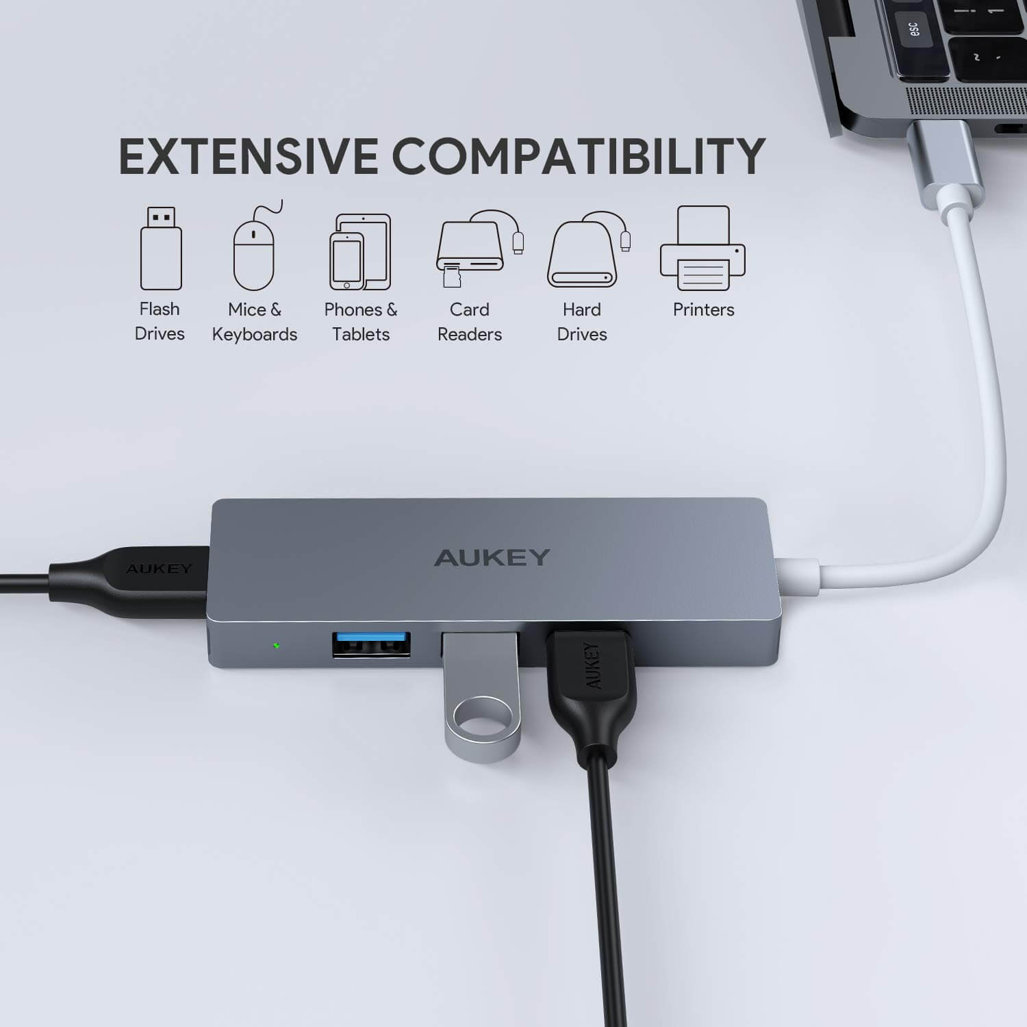 4つUSB3.0ポート搭載、同時に5Gbps超高速転送できるAUKEY USB-CハブCB-C62が新発売！ ｜AUKEY INTERNATIONAL  LIMITEDのプレスリリース