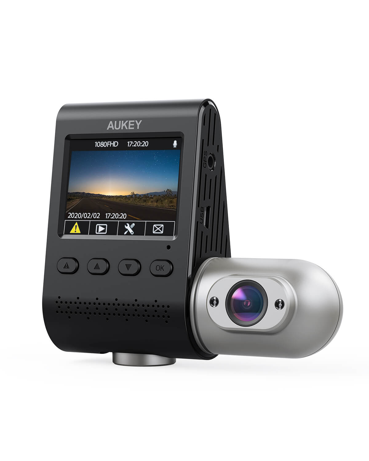 前後とも1080p同時録画の前後2カメラドライブレコーダー Aukey Drs2 が40 オフ Wdr機能 赤外線ledライトを搭載し 夜間に強い組み合わせ Aukey Technology Co Ltdのプレスリリース