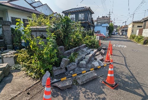 被災した鹿児島県大崎町の様子