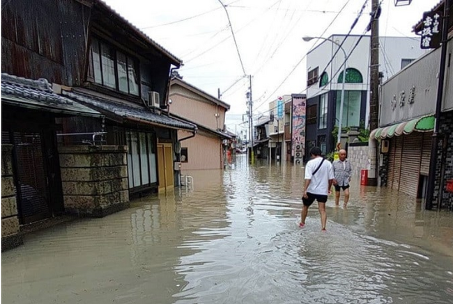 被災した岐阜県大垣市の様子