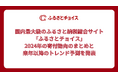 国内最大級のふるさと納税総合サイト「ふるさとチョイス」、2024年の寄付動向のまとめと、来年以降のトレンド予測を発表