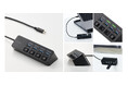 わずらわしいUSB機器の抜き挿しが不要!個別スイッチで電源をON/OFFできる底面マグネット付き USB-A×4ポートUSBハブを新発売