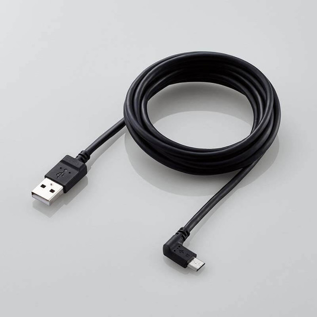 USB A to USB micro-B(L字左向き) (DGW-AMBL20BK)