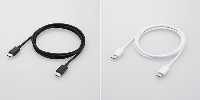 ▲ 製品本体と同色の充電ケーブル(USB-C to USB-C)が1本付属